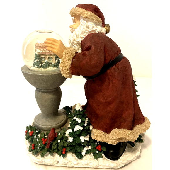Pfaltzgraff Santa Claus Is Coming to Town Snow Globe Musical Figurine 10" Tall - Picture 5 of 9